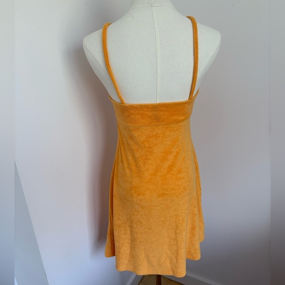 HM Terrycloth Orange Halter Dress - Picture 3 of 6